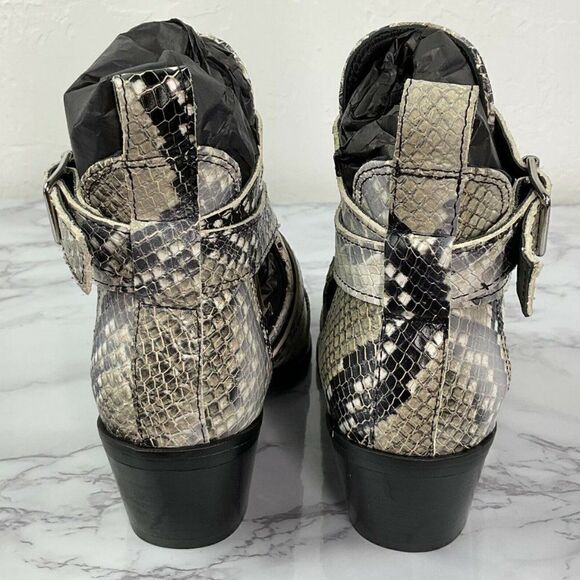 Allsaints Summer Snake Leather Darcy Pointed Bootie 6 - Picture 7 of 9